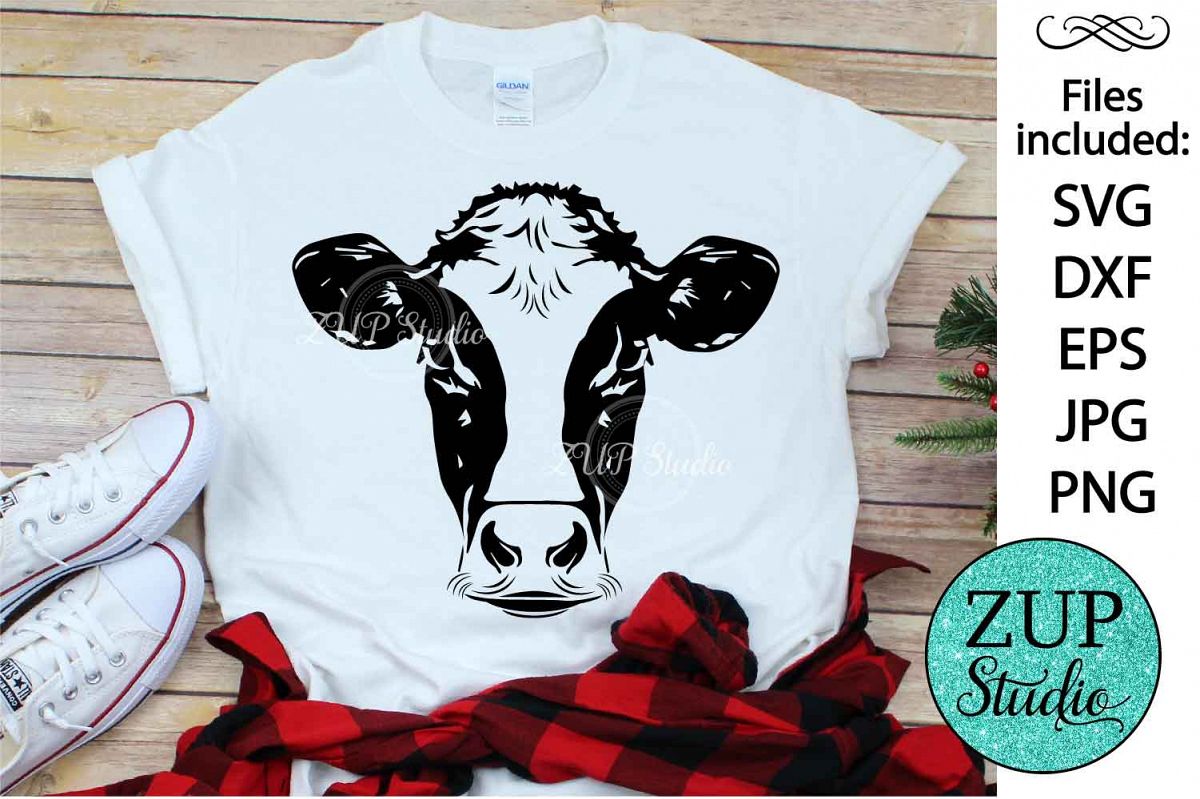 Cow Face Digital Cutting files file 164 example image 1
