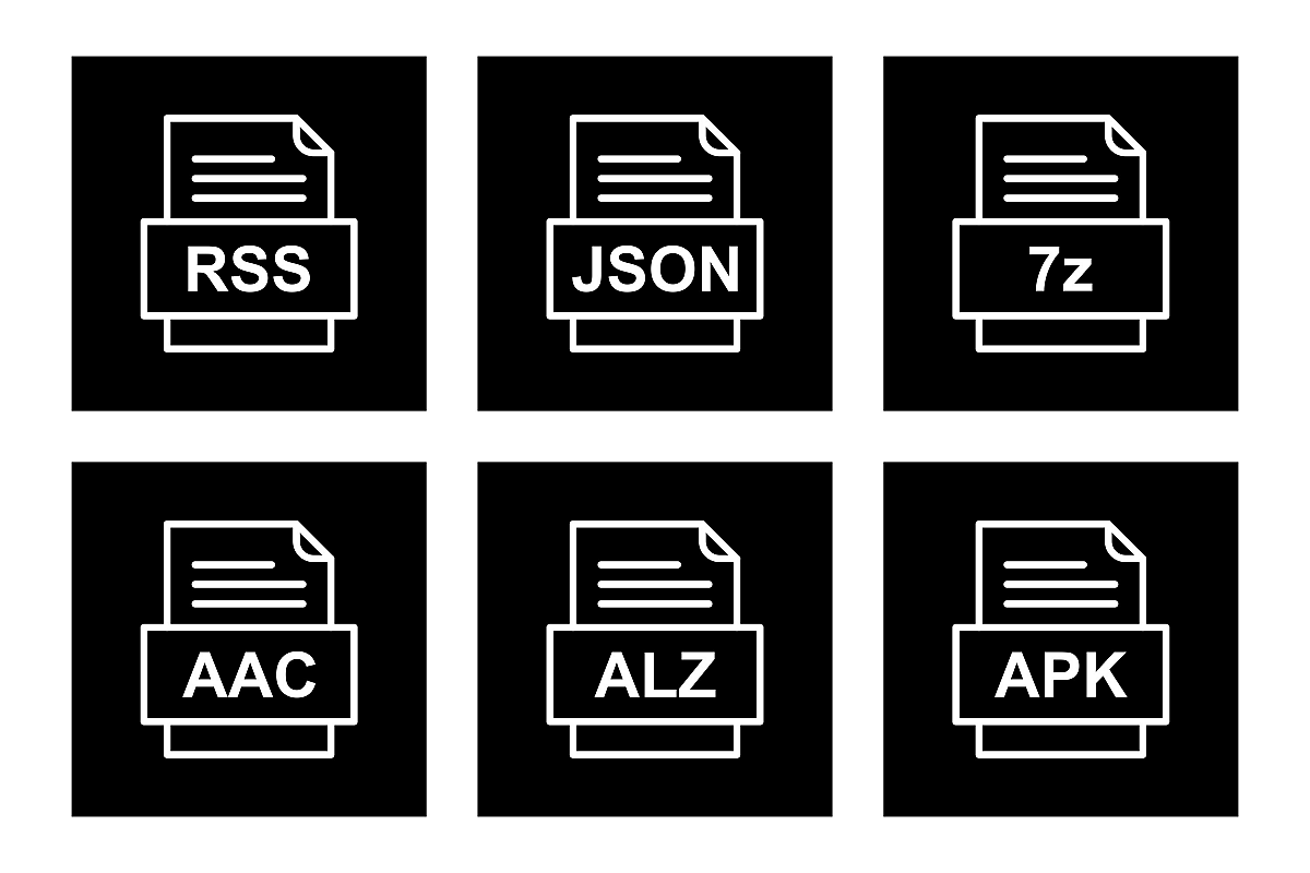 Set Of File Formats Icons example image 1
