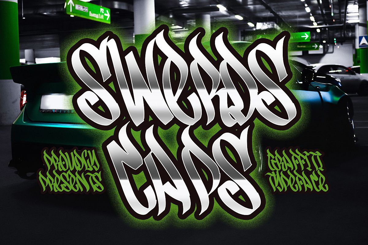 Swerds Caps - Graffiti Style Typeface example image 1
