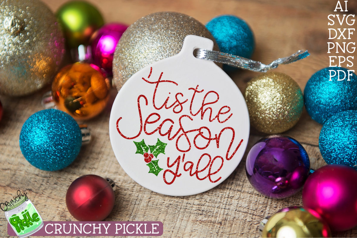 Tis the Season Y'all Christmas SVG example image 1