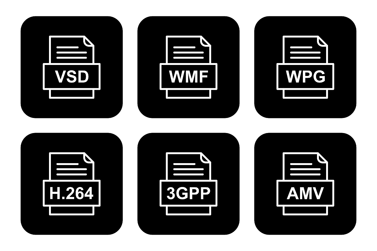 Set Of File Formats Icons example image 1