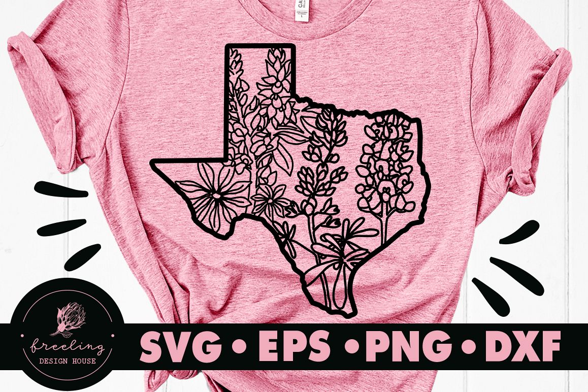 Texas Bluebonnet SVG DXF EPS PNG example image 1