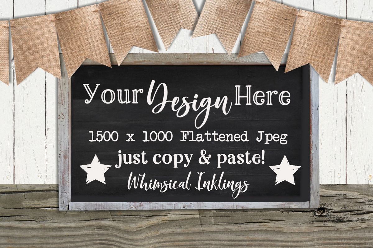 Black Farmhouse Sign Mock Up example image 1