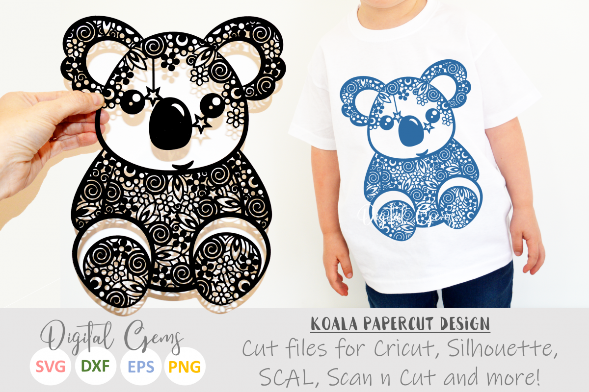 Download Koala paper cut SVG / DXF / EPS / PNG files (140059) | SVGs | Design Bundles