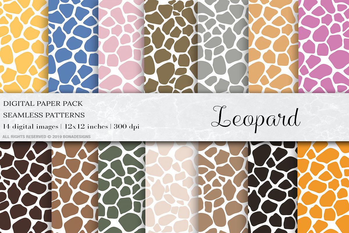 Leopard Seamless Pattern, Leopard Digital Papers example image 1