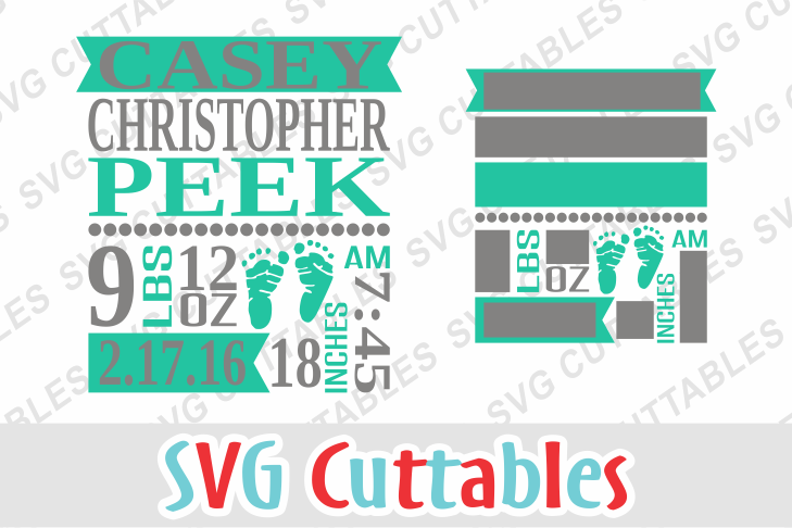 Download Baby Birth Announcement cut file by SVG | Design Bundles