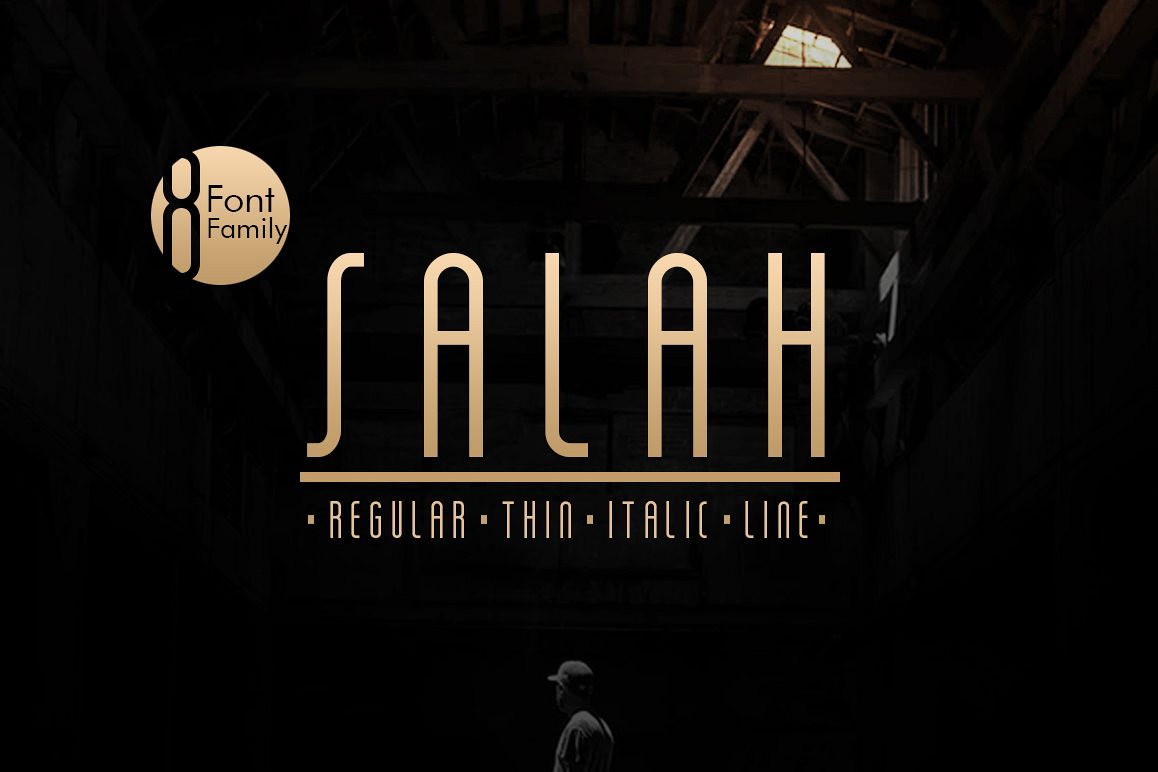 Salah Sans Serif 8 Font Family example image 1