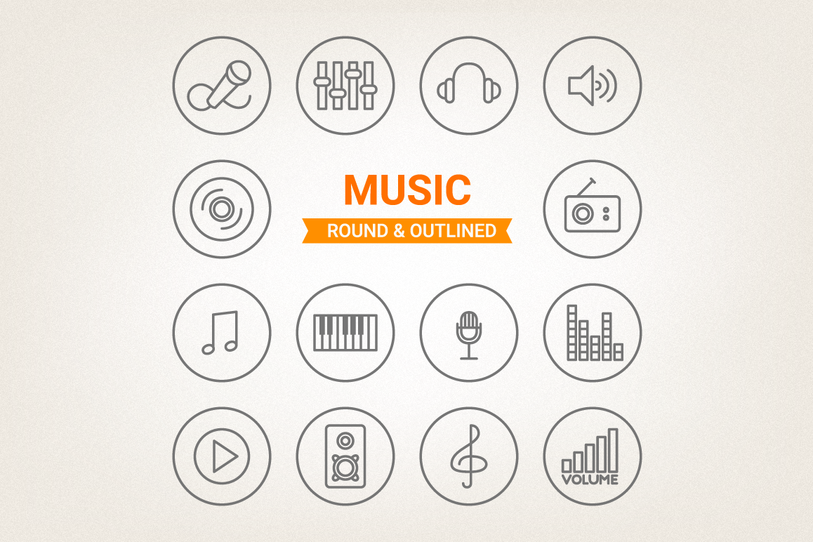 Circle Music Icons example image 1
