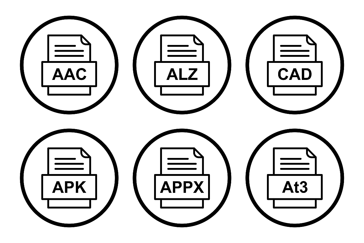 Set Of File Formats Icons example image 1