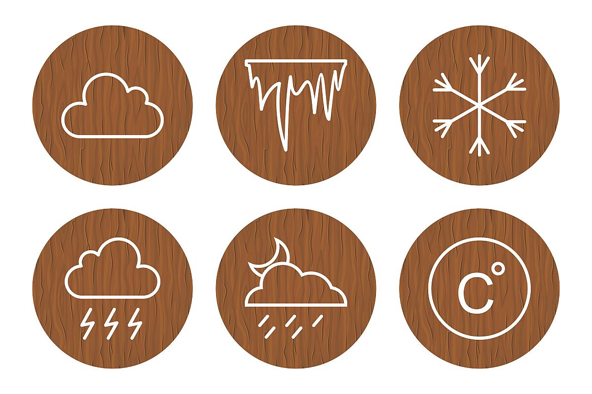Set Of Weather And Season Icons example image 1