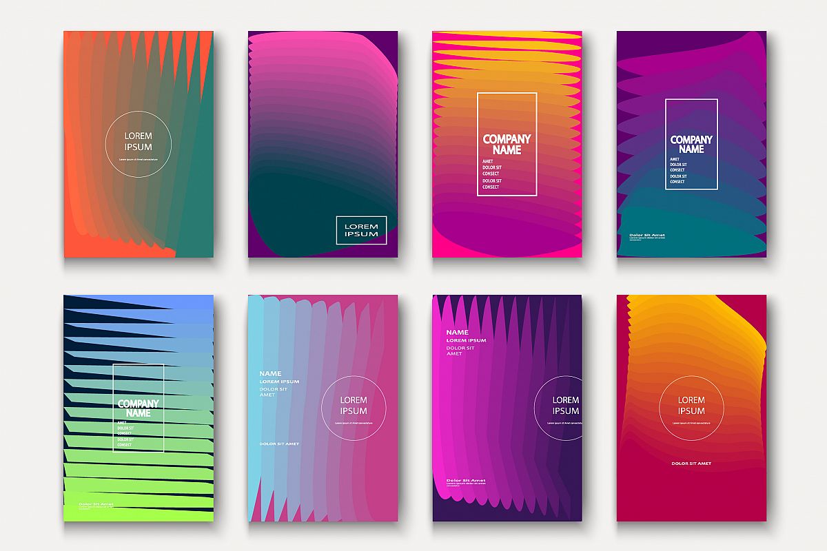 Trendy cool neon minimal abstract modern covers geometric example image 1