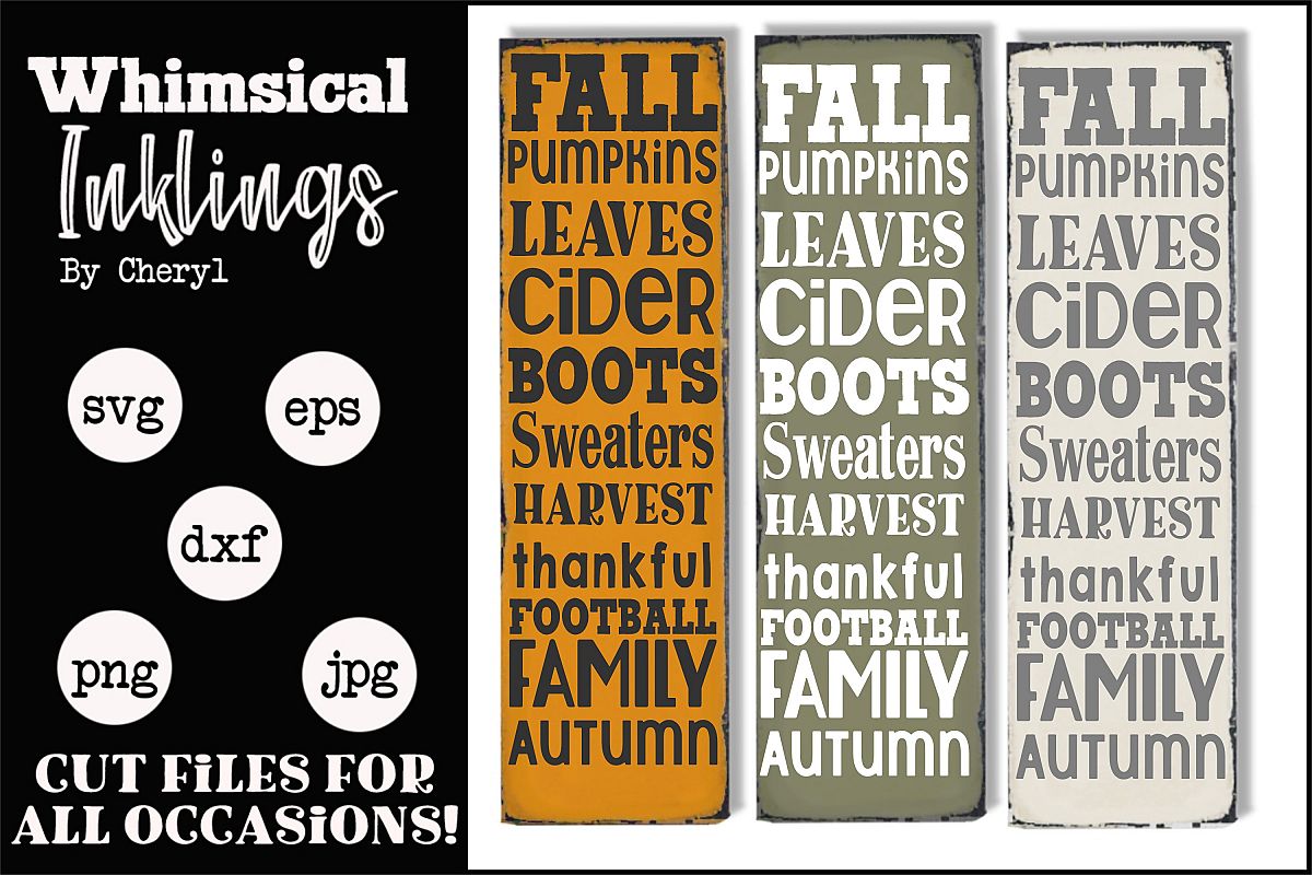 Vertical Fall Collage SVG example image 1