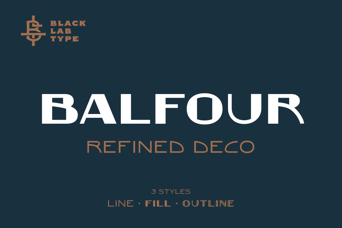 Balfour Art Deco Revival Font example image 1