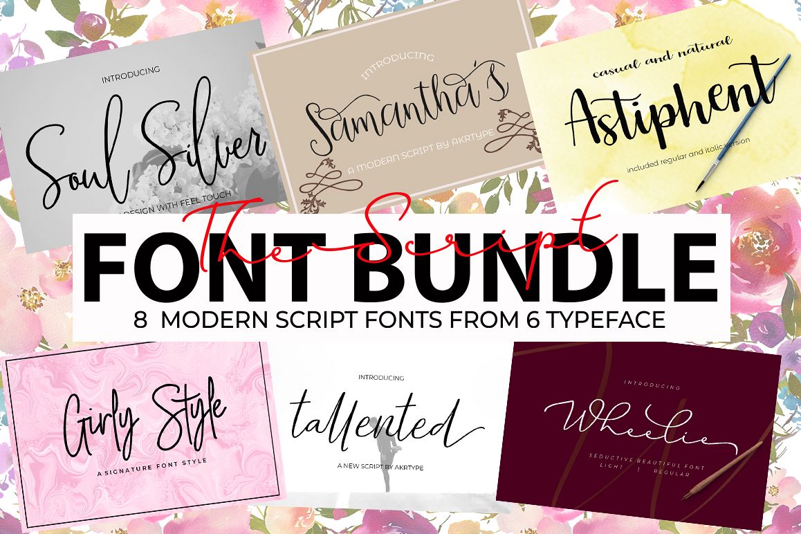 The Script Font Bundle example image 1
