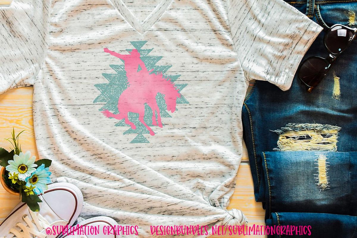 Tribal Bucking Horse Sublimation Digital Download example image 1