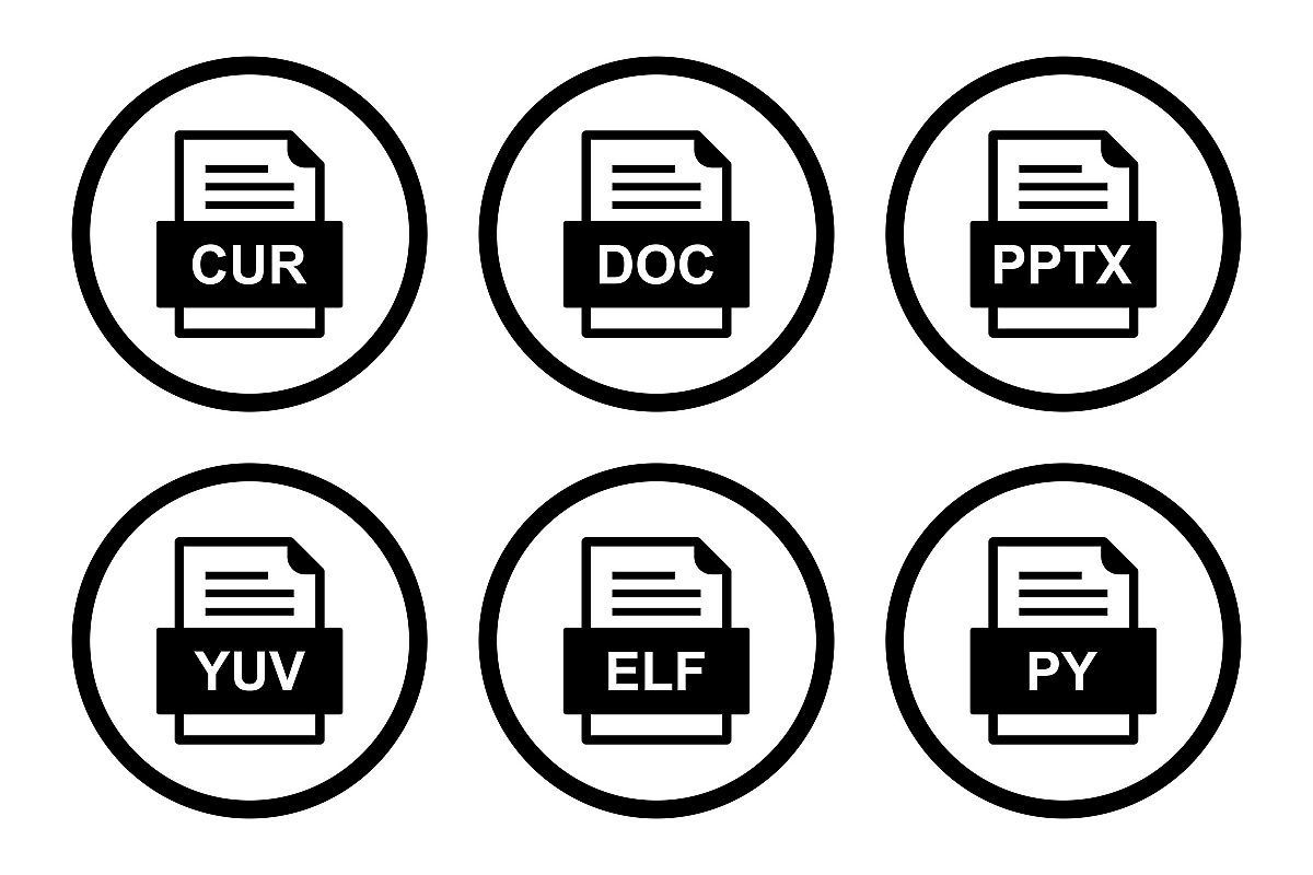 Set Of File Formats Icons example image 1
