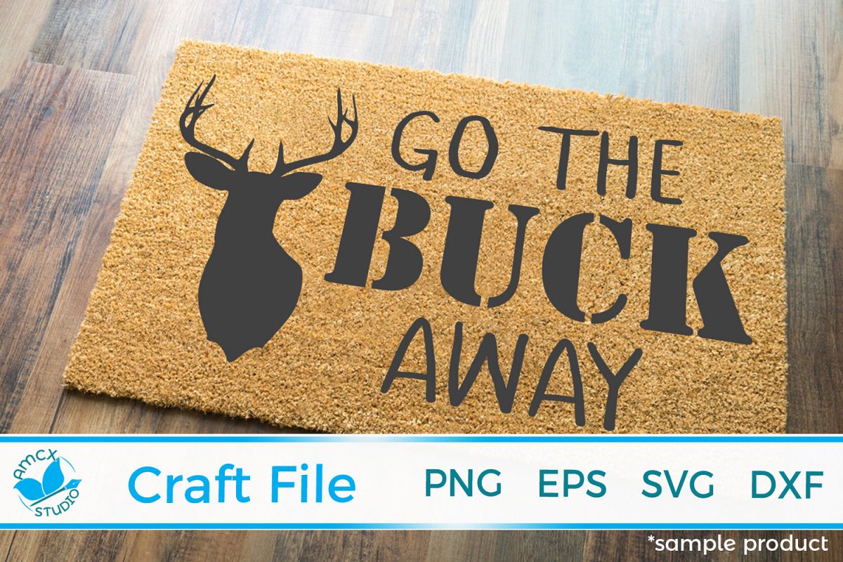 Deer Head Front Doormat SVG example image 1