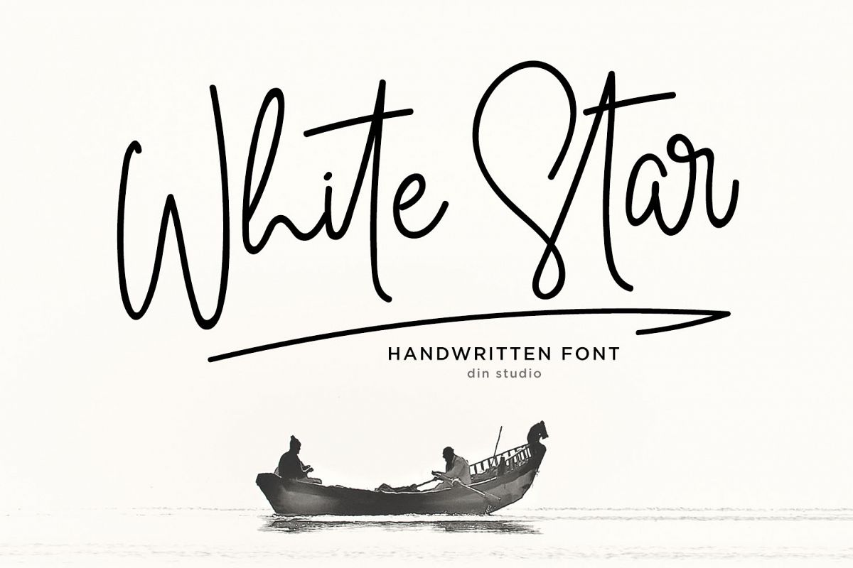White Star- Chic Handwritten font example image 1
