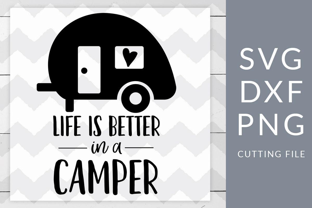 Camping Camper SVG, DXF, PNG, Cut File example image 1