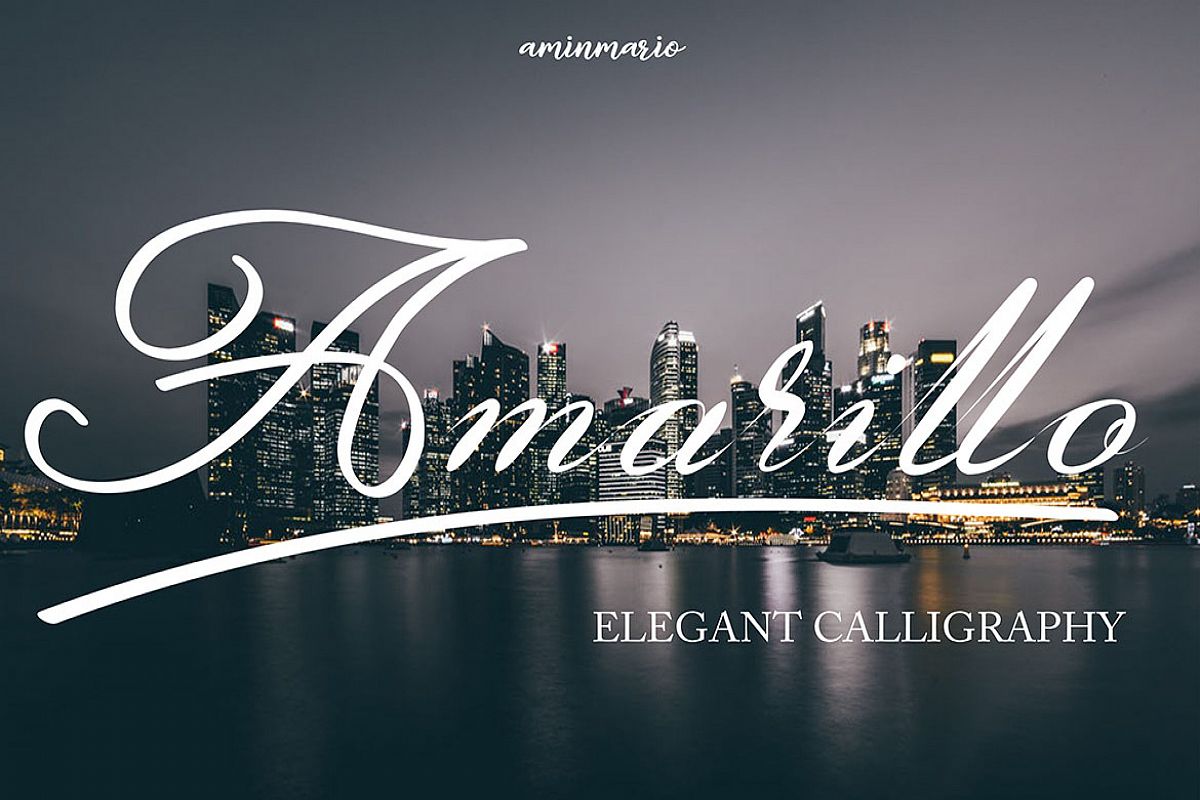 Amarillo | Elegant Calligraphy example image 1