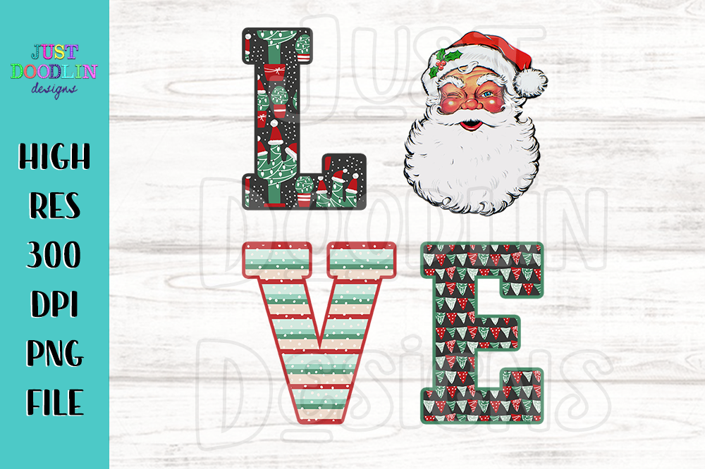 Santa LOVE PNG file example image 1