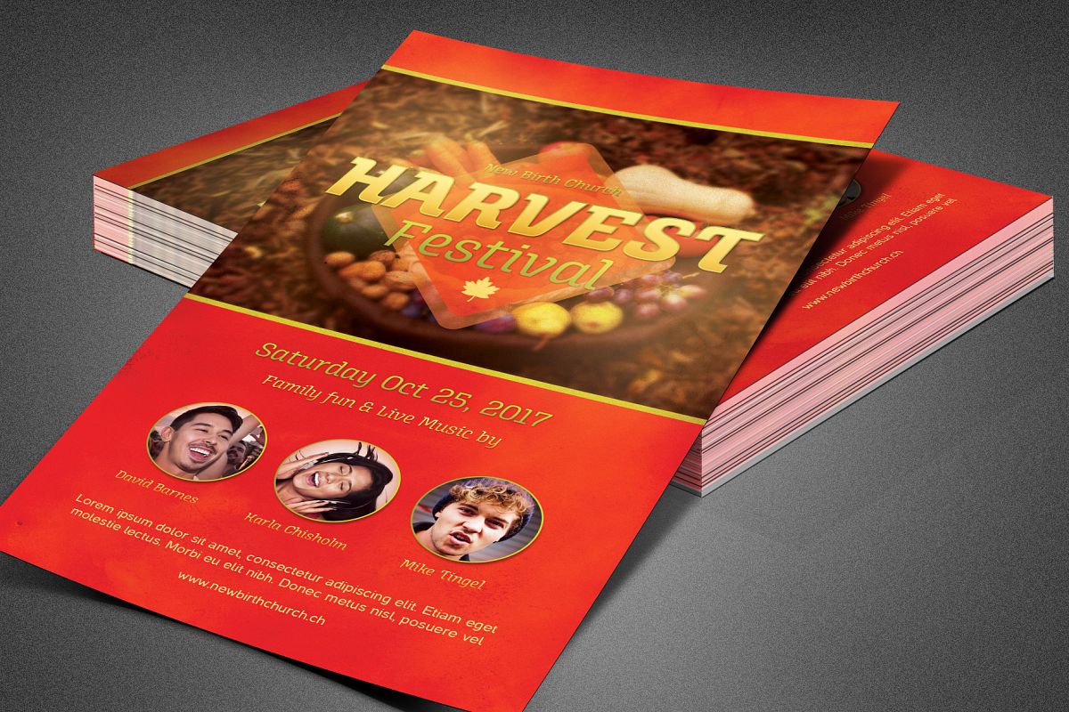 Harvest Festival Church Flyer example image 1