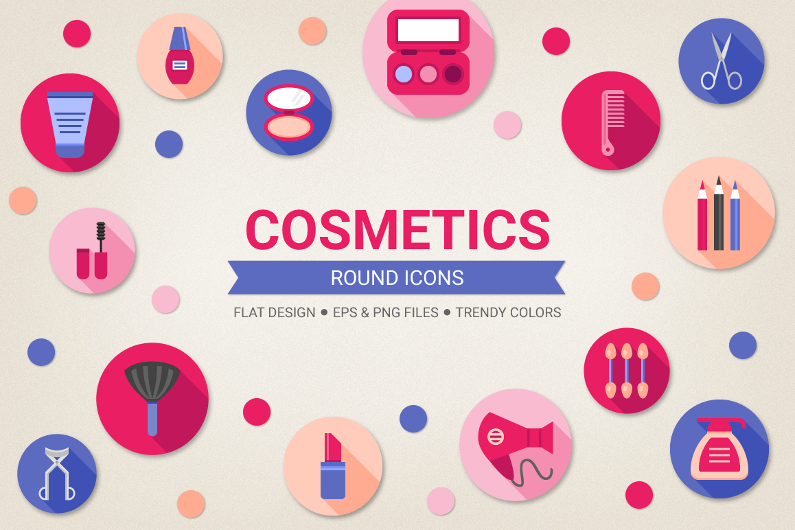 Round Cosmetic Icons example image 1