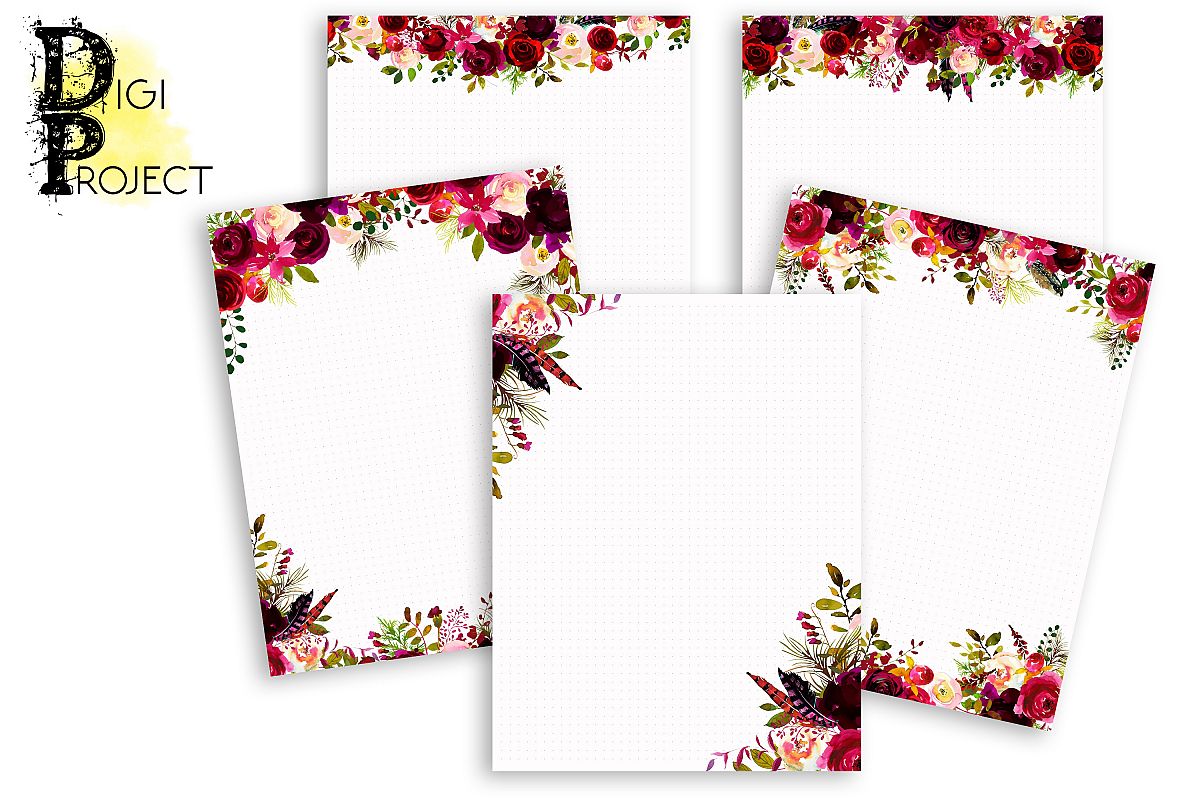 Printable Notes Pages Marsala, Notes Pages example image 1