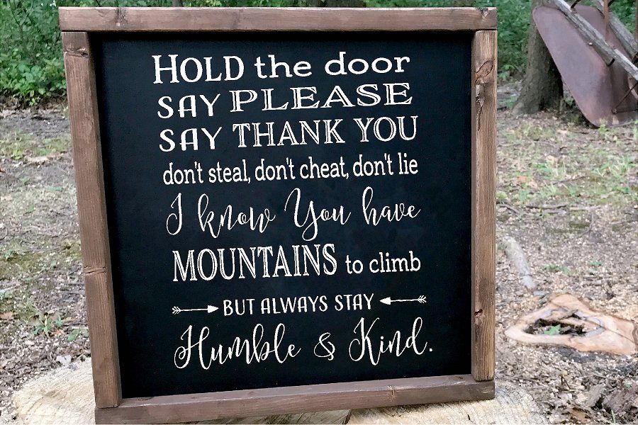 Hold Doors Always Stay Humble & Kind SVG example image 1