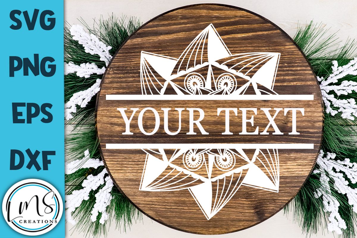 Split Mandala #18 - Split Monogram SVG, PNG, EPS, DXF example image 1