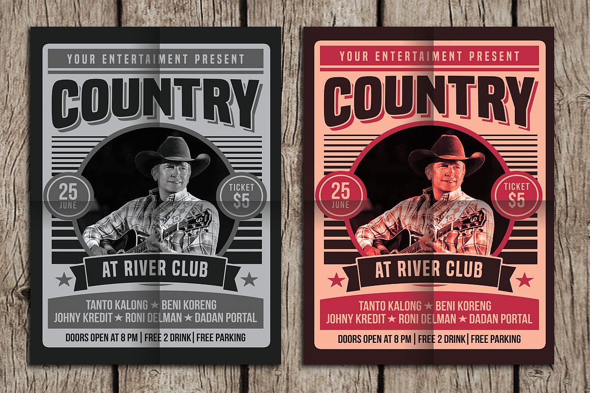 Country Music Poster Flyer example image 1