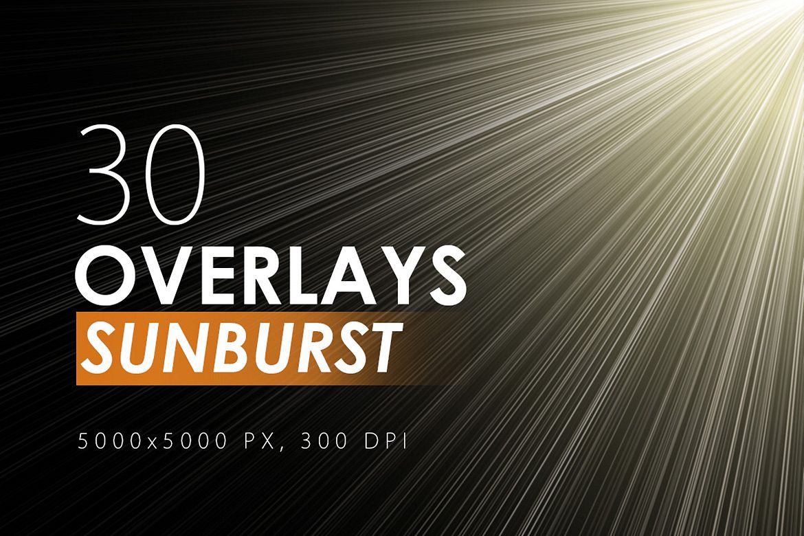 30 Sunburst Overlays example image 1