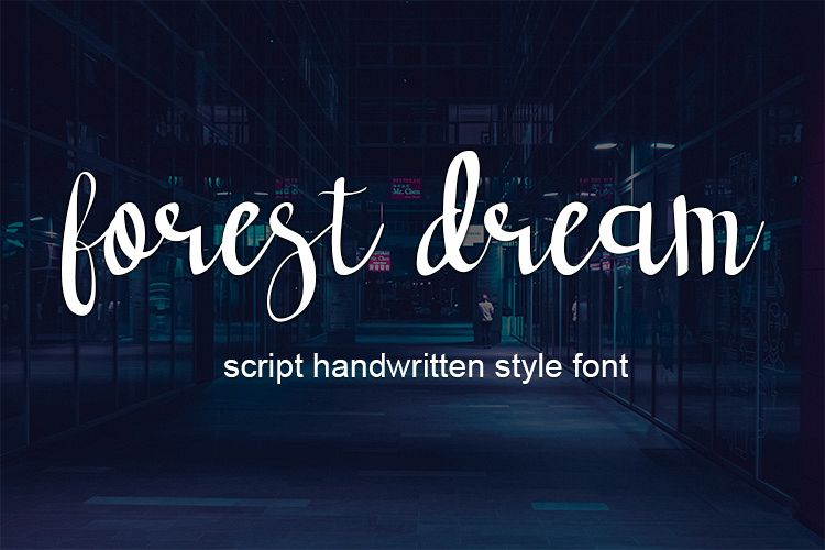 forest dream script handwritten font example image 1