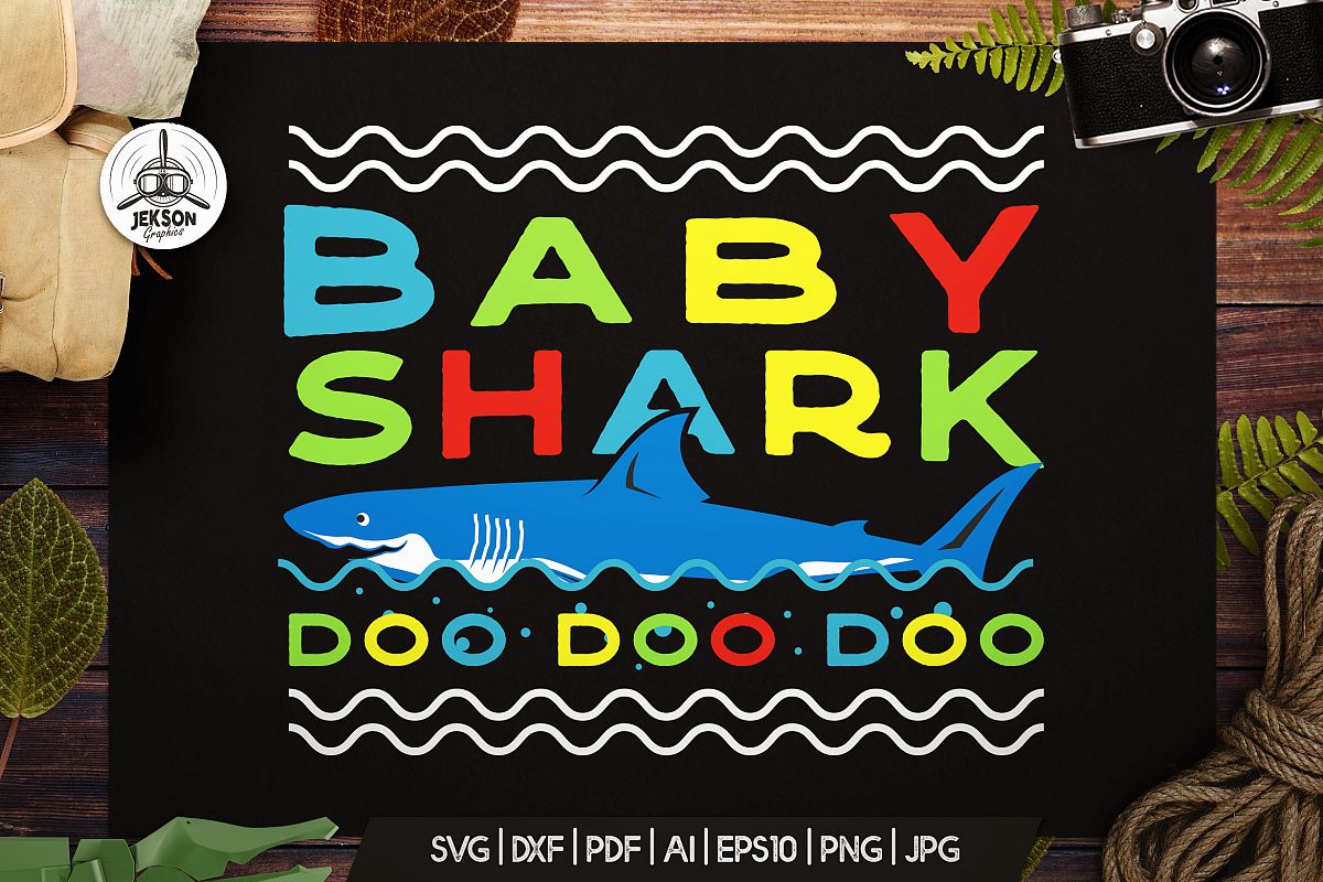 Download Retro Daddy Shark Print / Fathers Day T-Shirt, Family SVG