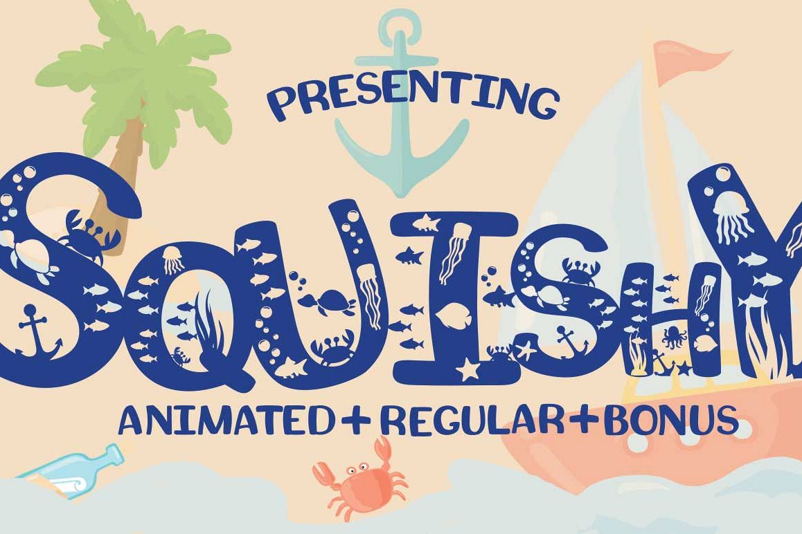 Squishy Craft Font for Beach & Summer Designs with Bonus example image 1