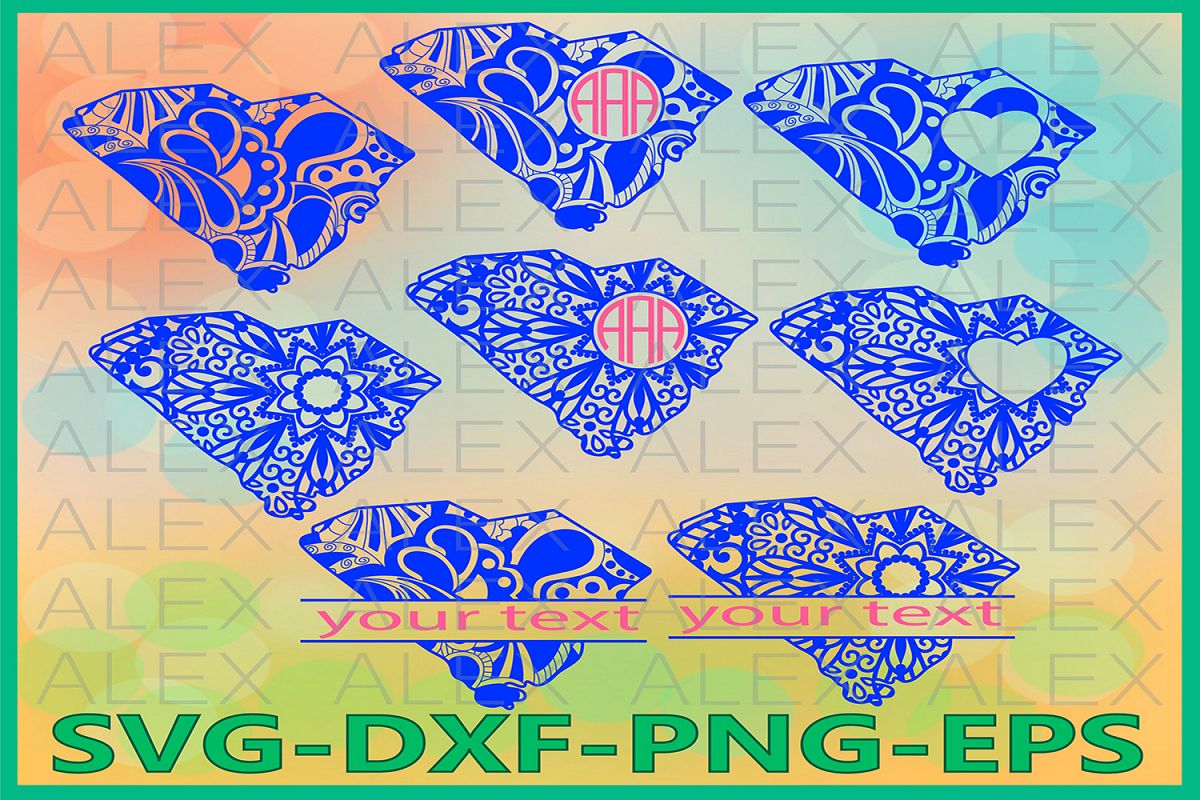 South Carolina State SVG, South Carolina Mandala SVG example image 1