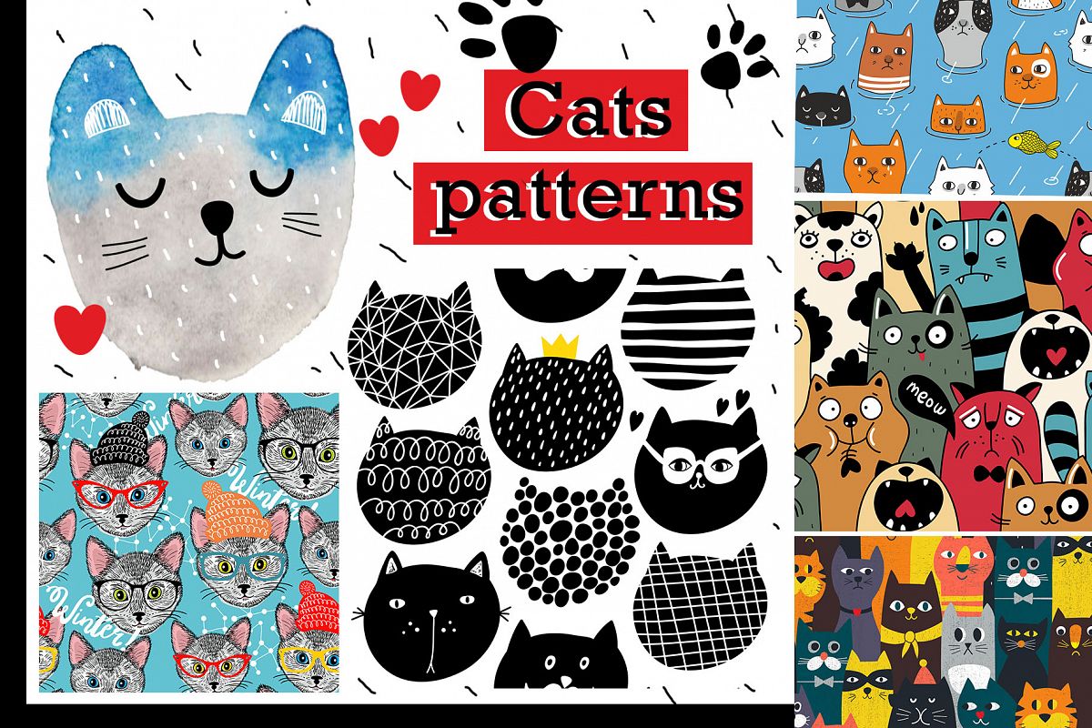 Six amazing cat patterns example image 1