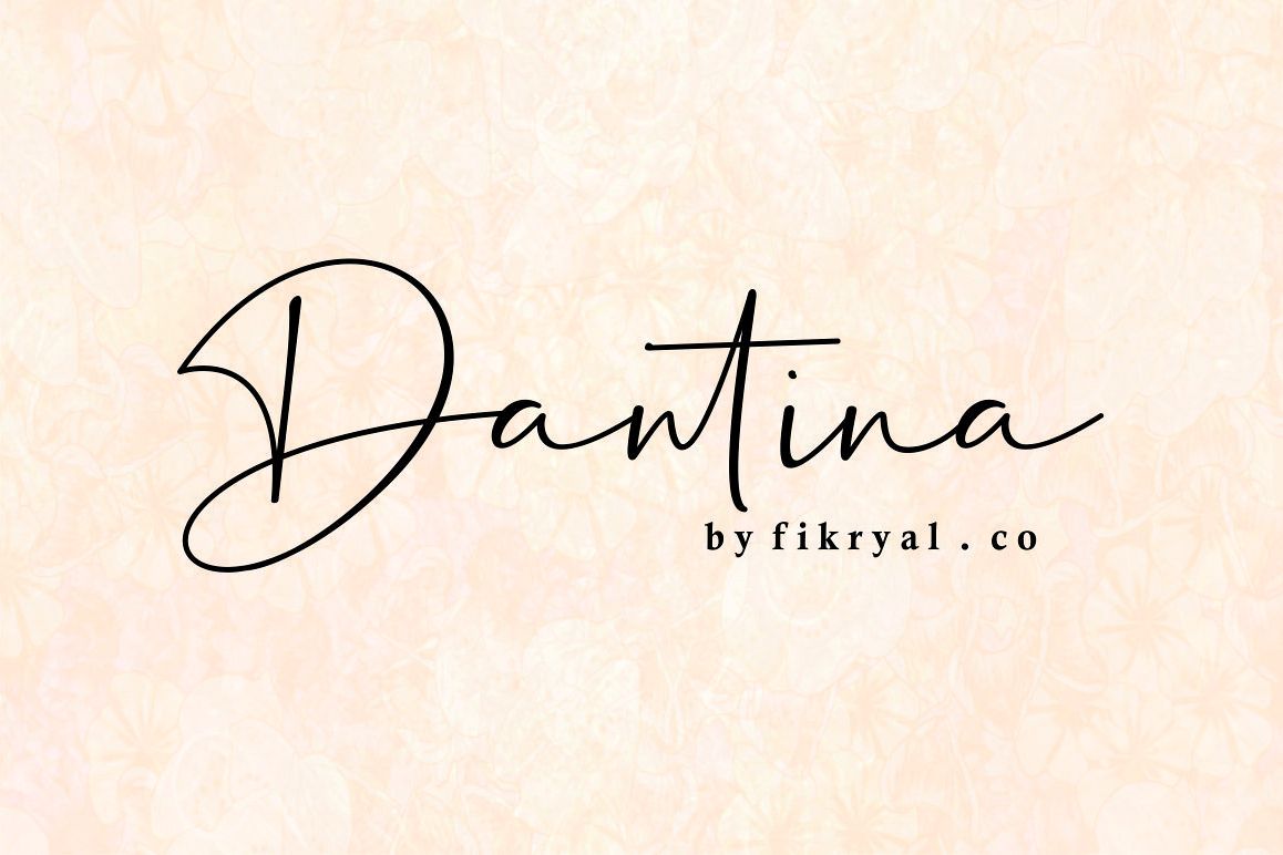 Dantina//handwritten font example image 1