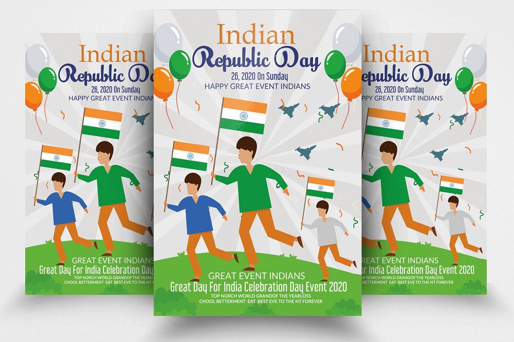 Indian Republic Day Flyer Template example image 1