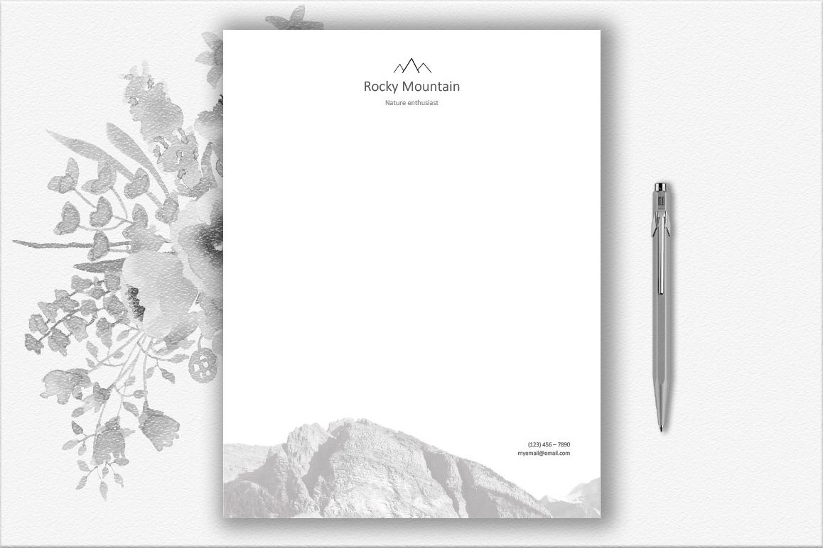 Mountains Letterhead Design Template example image 1