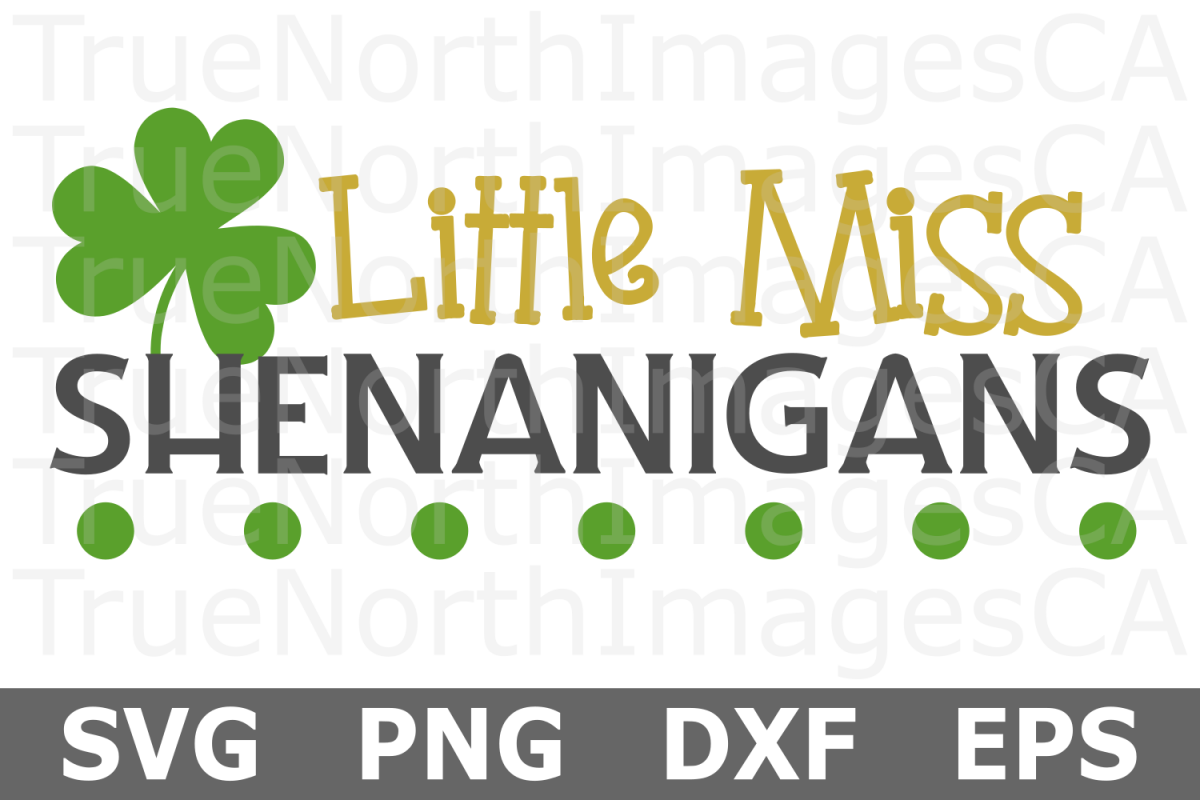 Little Miss Shenanigans - St Patricks Day SVG Cut File example image 1
