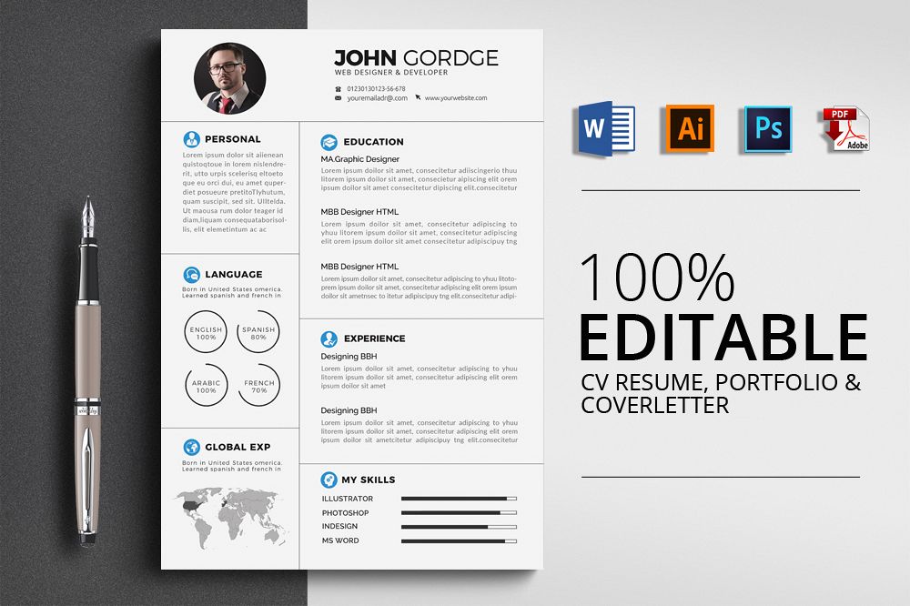 Resume Cv Templates example image 1