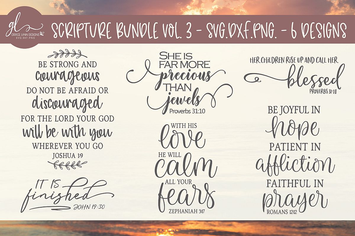 Scripture Bundle Vol. 3 - SVG Cut Files - 6 Designs example image 1