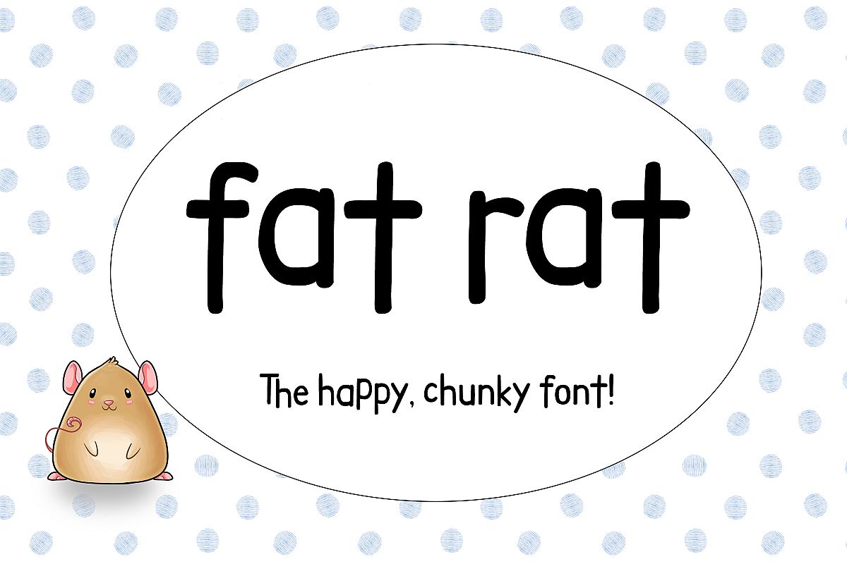 Fat Rat - a happy, chunky brush sans serif craft font example image 1