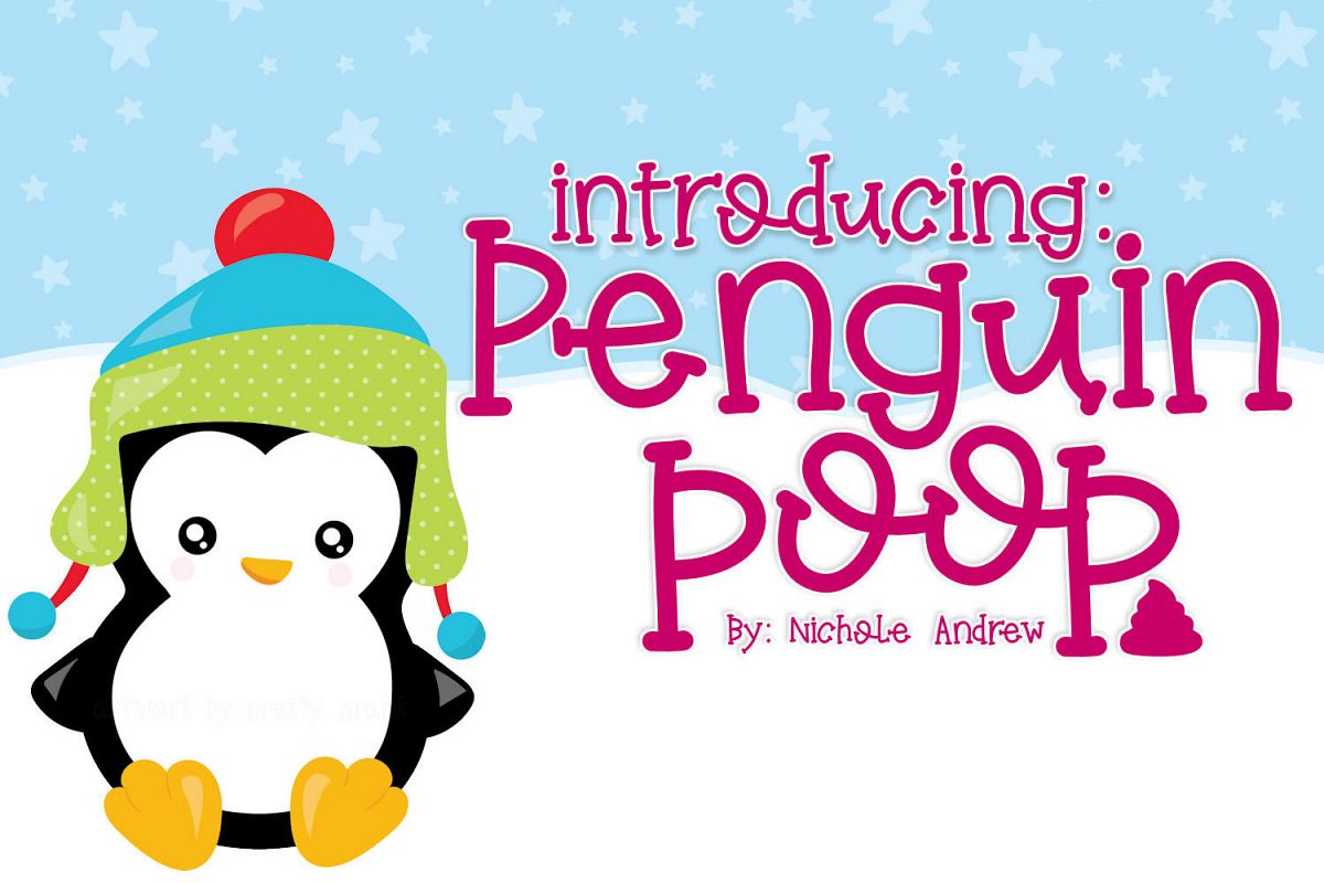 Penguin Poop, A fun Handwritten font example image 1