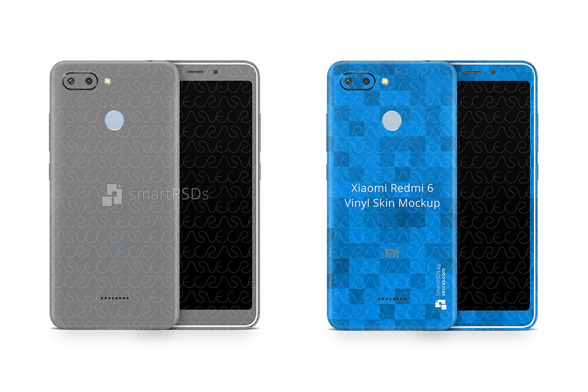 Redmi 6 Vinyl Skin Design Mockup 2018 example image 1