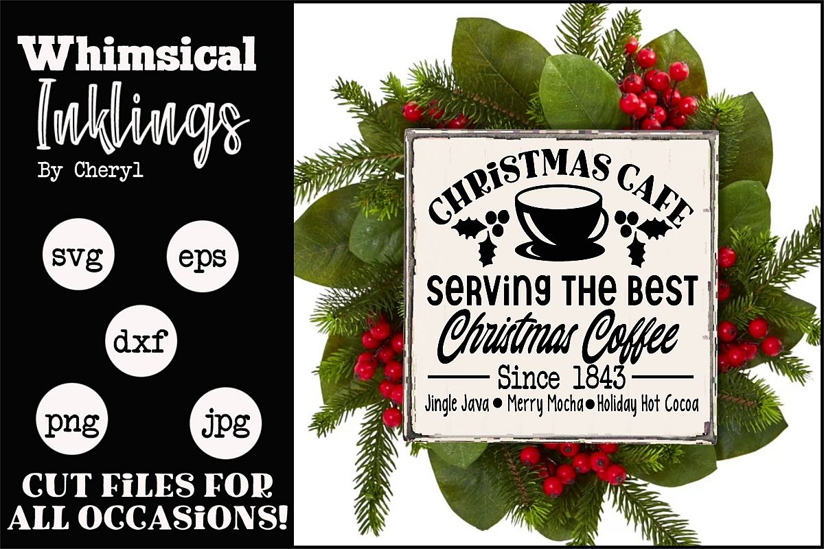 Christmas Cafe-Coffee SVG example image 1