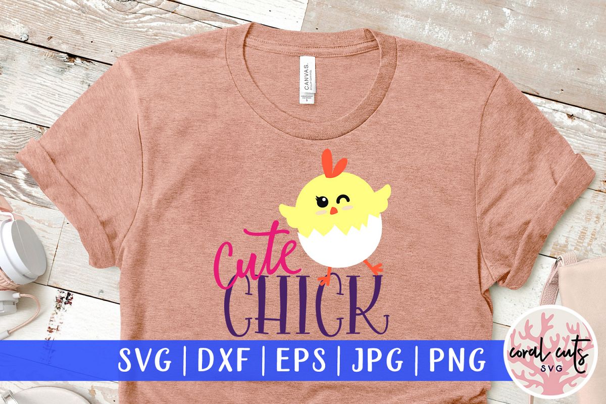 Cute Chick - Easter SVG EPS DXF PNG Cutting File example image 1