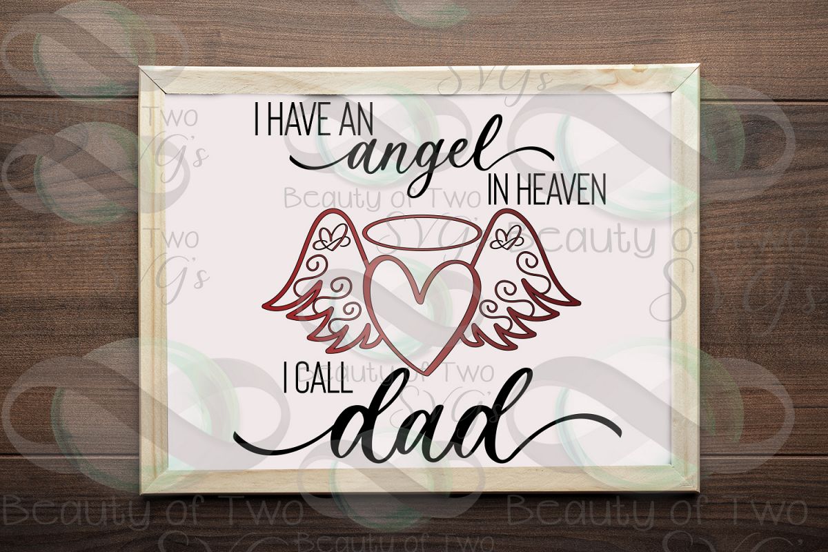 Download Angel in heaven I call Dad svg & png, parent loss svg