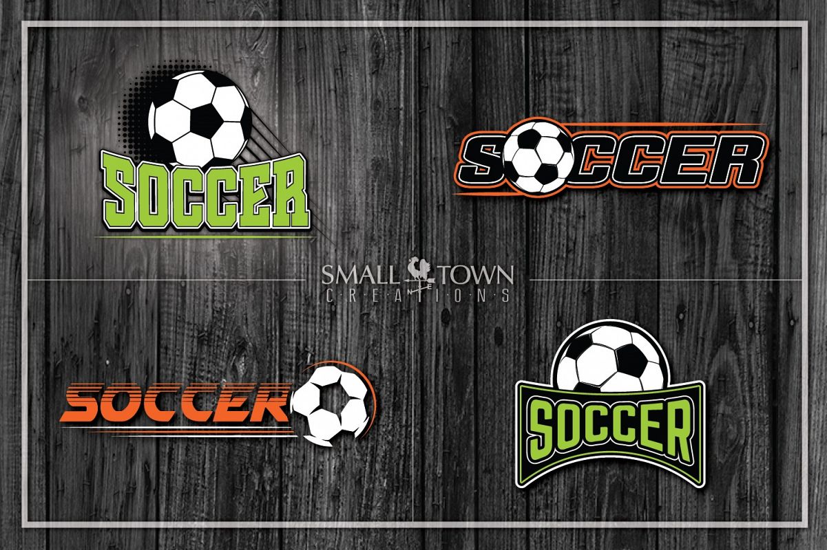 Soccer bundle, Soccer ball, team logo, PRINT, CUT & DESIGN example image 1